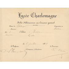 Billet d'Admission au Concours Général.