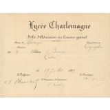Billet d'Admission au Concours Général. 