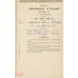 Bulletin trimestriel du Pensionnat Saint-Julien à Angers. 