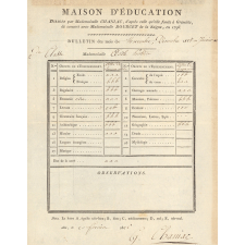 Bulletin trimestriel de la Maison d'Éducation de Mademoiselle Chaniac à Aix.