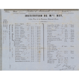 Bulletin mensuel de l'Institution de Madame Rey à Auteuil. 