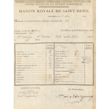 Extrait du Tableau hebdomadaire de la Maison Royale de Saint-Denis. 