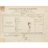 Bulletin trimestriel de l'Institution de Monsieur Bintot, Rue de Clichy. 