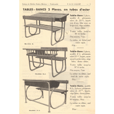 Fabrique de mobilier scolaire moderne F. et H. Lalloz. Catalogue n° 4. Modèles tubes d'acier.