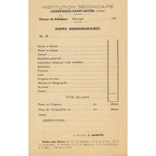 Bulletin hebdomadaire de l'Institution Secondaire Lourdeix-Saint-Michel.