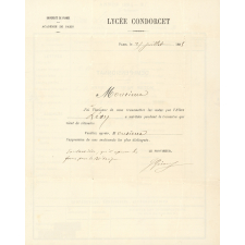 Bulletins de notes. Lycée Condorcet. 