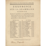 Programme d'exercice public de grammaire générale. 