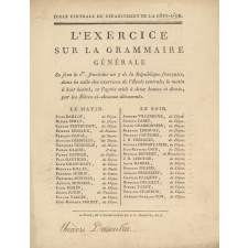 Programme d'exercice public de grammaire générale.