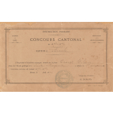 Diplôme de 1er accessit du Concours Cantonal du canton d'Aumale. 