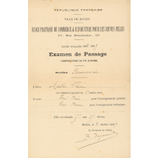 Examen de passage. 