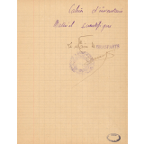 Brasparts. Cahier d'inventaire du matériel scientifique.