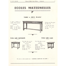 Fabrique de Mobilier Scolaire Moderne F. & H. Lalloz - Place de l'Eglise Froideconche (Haute-Saône) - Catalogue n° 3.