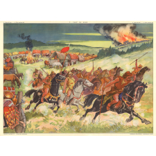 Tableaux d'histoire. N°5. Camp de Huns. / N°6. Clovis proclamé Roi.