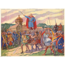 Tableaux d'histoire. N°5. Camp de Huns. / N°6. Clovis proclamé Roi. 