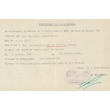 Certificat de fin d'études.