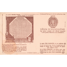 Buvard publicitaire des cahiers Vélin d'Angoulême