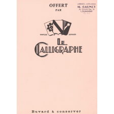 Buvard publicitaire le Calligraphe