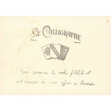 Buvard publicitaire le Calligraphe