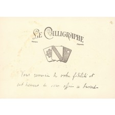 Buvard publicitaire le Calligraphe