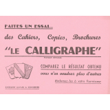 Buvard publicitaire le Calligraphe