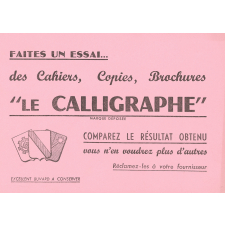 Buvard publicitaire le Calligraphe