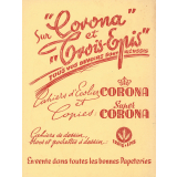 Buvard publicitaire Corona et Trois-Épis