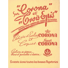 Buvard publicitaire Corona et Trois-Épis