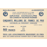Buvard publicitaire pour les cahiers de vacances Magnard