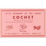 Buvard publicitaire pour la papeterie Cochet