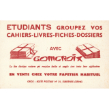 Buvard publicitaire Gomcroix