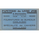 Buvard publicitaire : Papeterie du Livre d'Or
