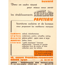 Buvard publicitaire : Papeterie J. Tixier et fils
