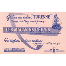 Buvard publicitaire : Cahier Turenne