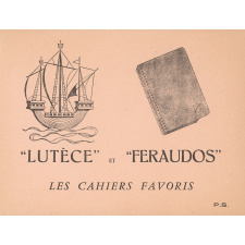 Buvard publicitaire : Cahiers Lutèce et Feraudos