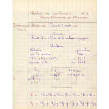 Cahier de roulement N° 3