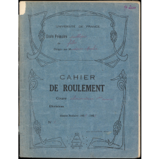 Cahier de roulement N° 1