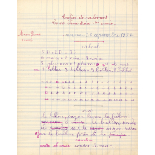 Cahier de roulement N° 1