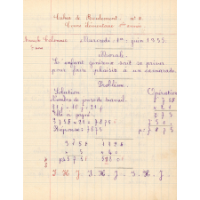 Cahier de roulement N° 4