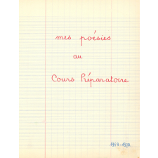 Mes poésies au Cours Préparatoire