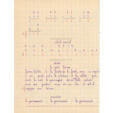 Cahier de roulement n° 1