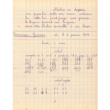 Cahier de roulement n° 4