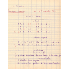 Cahier de roulement n° 4
