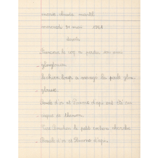 Cahier de roulement n° 10