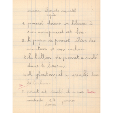 Cahier de roulement n° 5