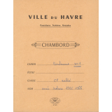 Cahier de roulement n° 1