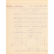 Cahier de roulement n° 1