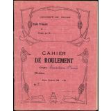 Cahier de roulement n° 1