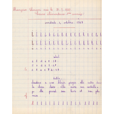 Cahier de roulement n° 1