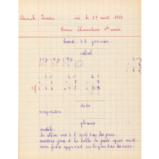 Cahier de roulement n° 4