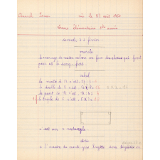 Cahier de roulement n° 5